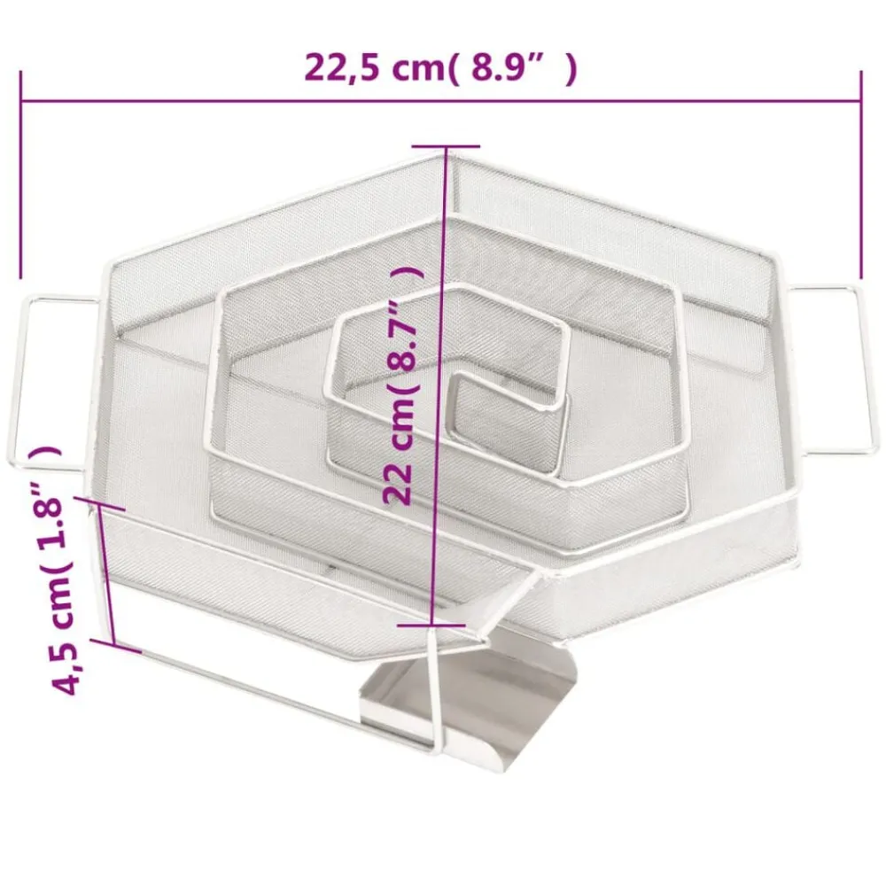 vidaXL Cocina Y Comedor-Horno ahumador de BBQ con generador humo frío acero galvanizado