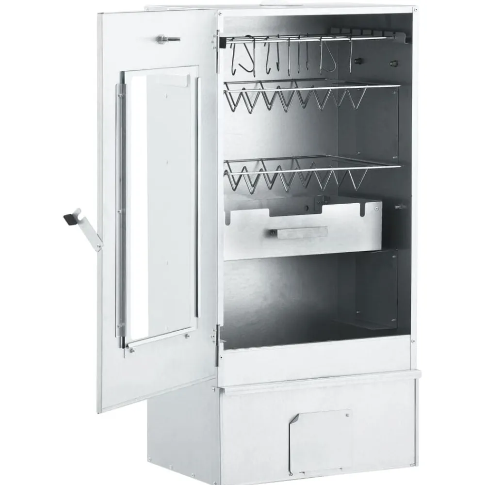 vidaXL Cocina Y Comedor-Horno ahumador de BBQ con generador humo frío acero galvanizado