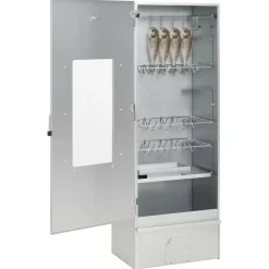 vidaXL Horno ahumador de BBQ con generador humo frío acero galvanizado Online