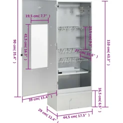 vidaXL Horno ahumador de BBQ con generador humo frío acero galvanizado Online