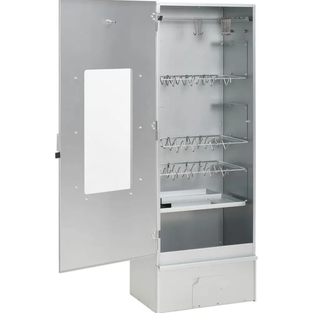vidaXL Horno ahumador de BBQ con generador humo frío acero galvanizado Online