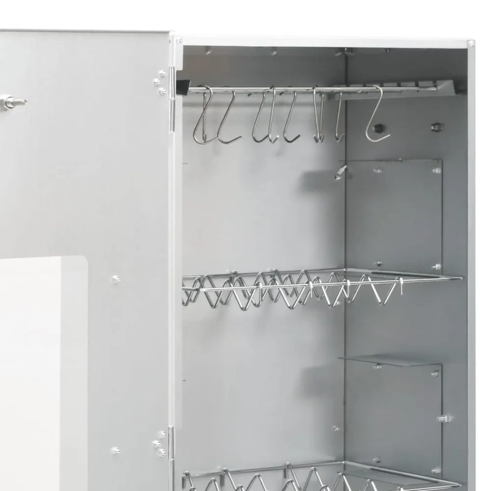 vidaXL Horno ahumador de BBQ con generador humo frío acero galvanizado Online