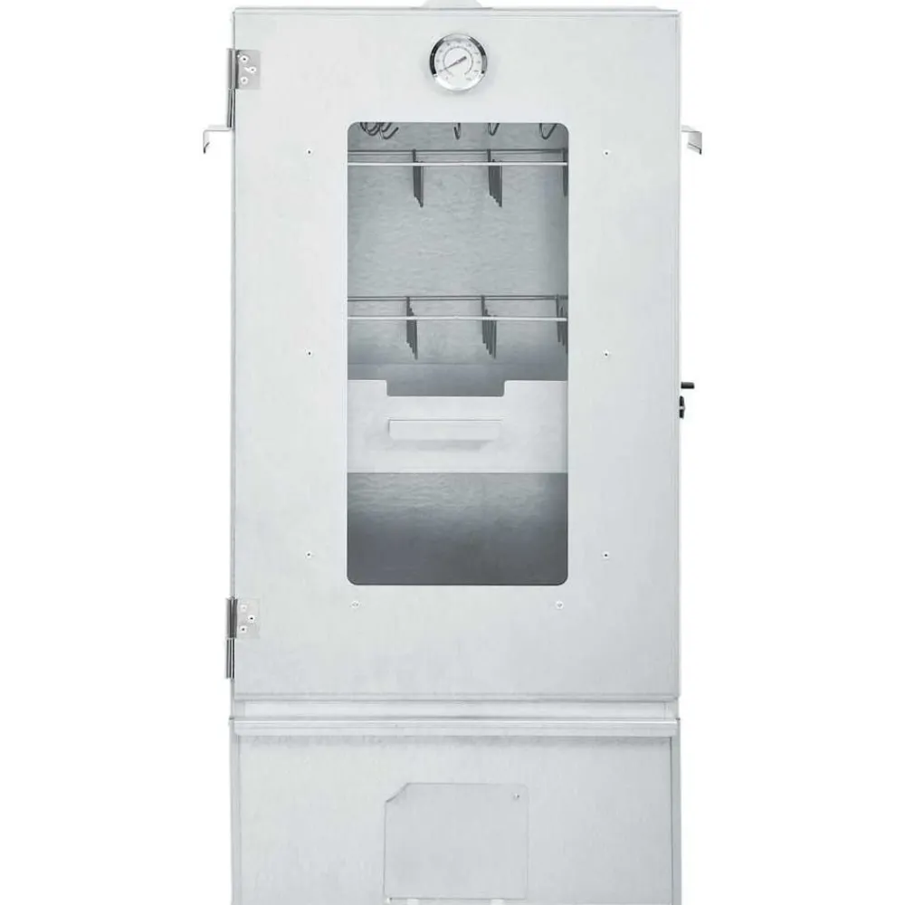 vidaXL Horno ahumador de BBQ con generador humo frío acero galvanizado New