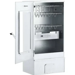vidaXL Horno ahumador de BBQ con generador humo frío acero galvanizado New