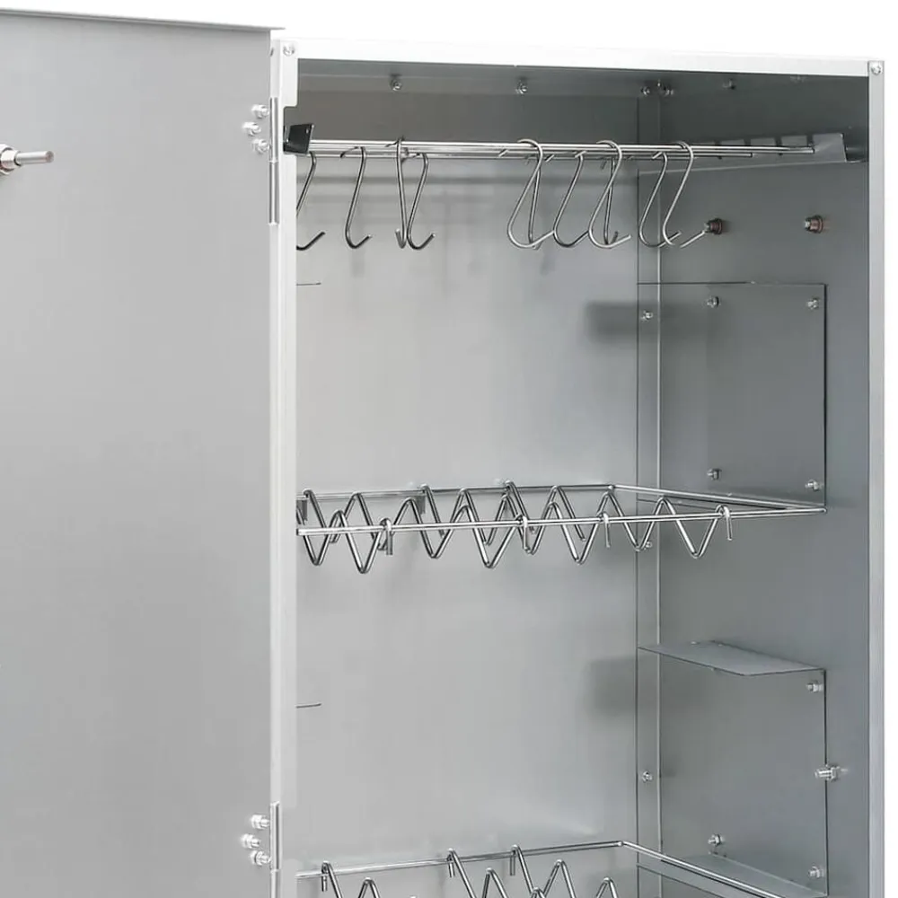 vidaXL Horno ahumador de BBQ con generador humo frío acero galvanizado Online