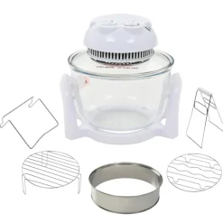 vidaXL Cocina Y Comedor-Horno de convección halógeno con anillo de extensión 800 W 10 L