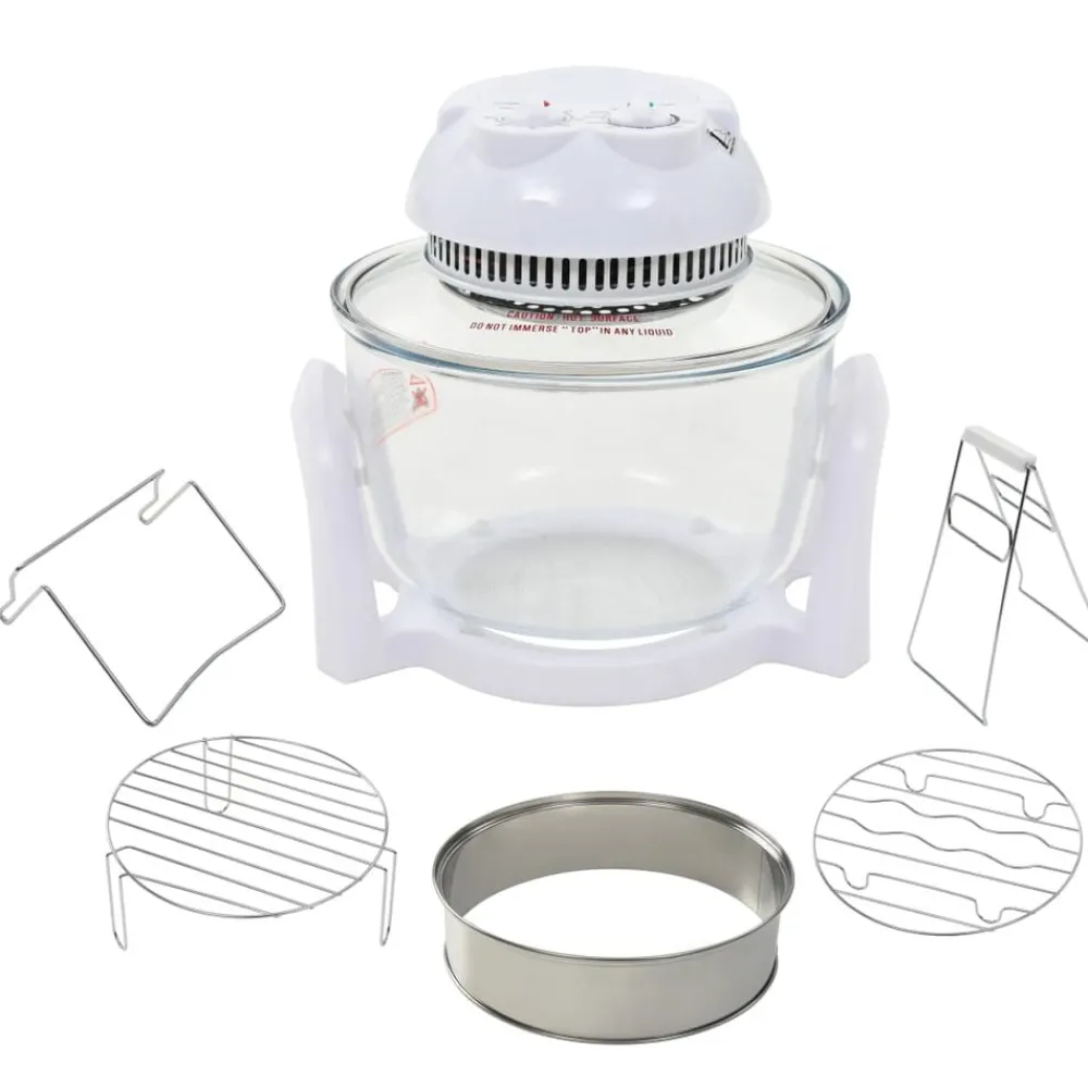 vidaXL Cocina Y Comedor-Horno de convección halógeno con anillo de extensión 800 W 10 L