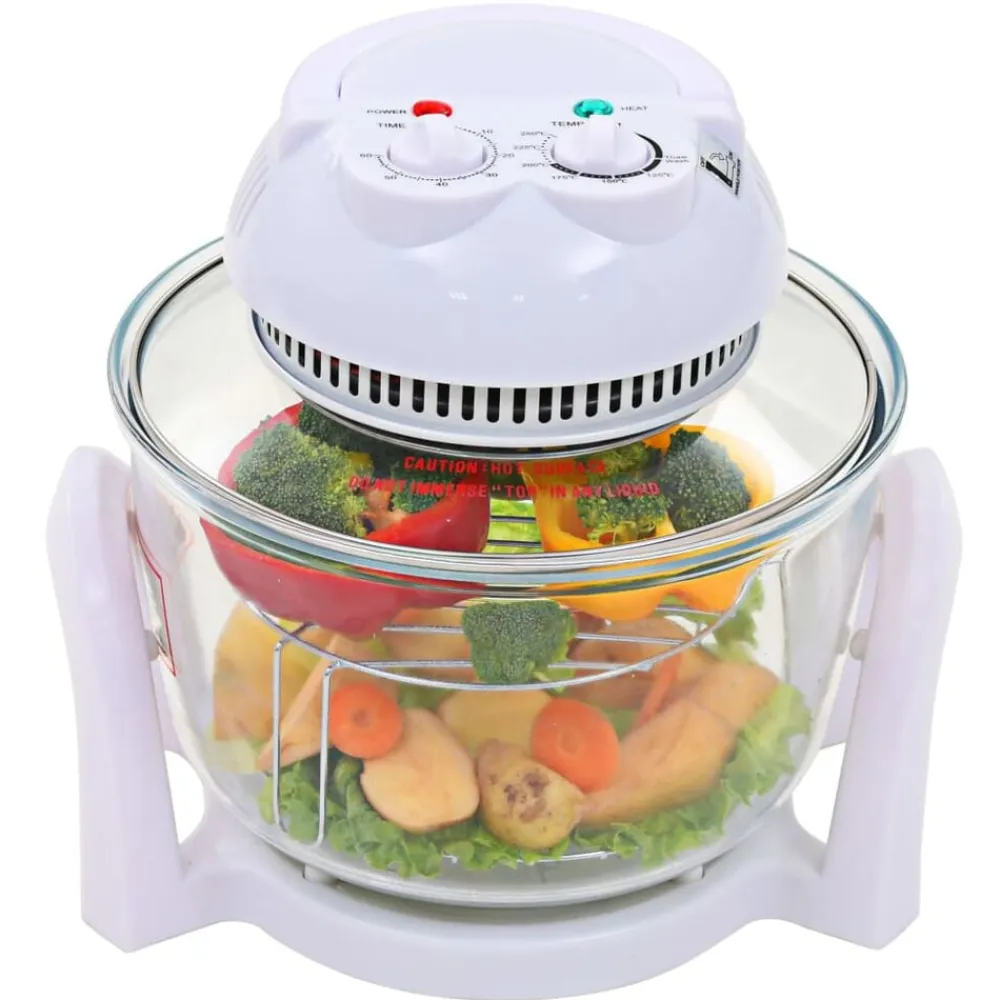 vidaXL Cocina Y Comedor-Horno de convección halógeno con anillo de extensión 800 W 10 L