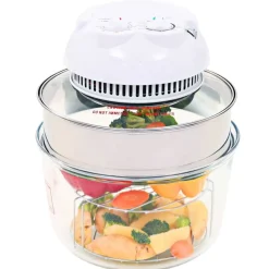 vidaXL Cocina Y Comedor-Horno de convección halógeno con anillo de extensión 800 W 10 L