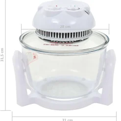 vidaXL Cocina Y Comedor-Horno de convección halógeno con anillo de extensión 800 W 10 L