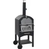 vidaXL Horno de pizza exterior carbón de arcilla refractaria Discount