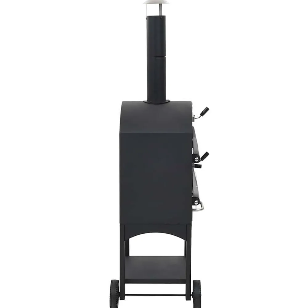 vidaXL Horno de pizza exterior carbón de arcilla refractaria Discount