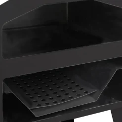 vidaXL Cocina Y Comedor-Horno de pizza exterior carbón 2 piedras de barro refractario