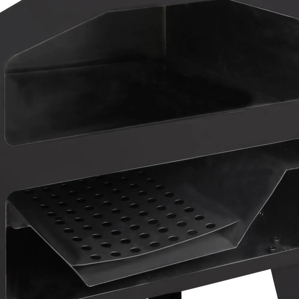 vidaXL Cocina Y Comedor-Horno de pizza exterior carbón 2 piedras de barro refractario