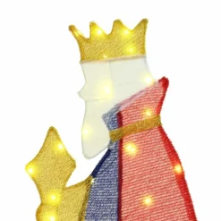 vidaXL Iluminación navideña de los 3 Reyes Magos 3 pcs Cálido 105 cm New