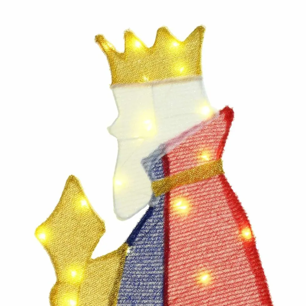 vidaXL Iluminación navideña de los 3 Reyes Magos 3 pcs Cálido 105 cm New