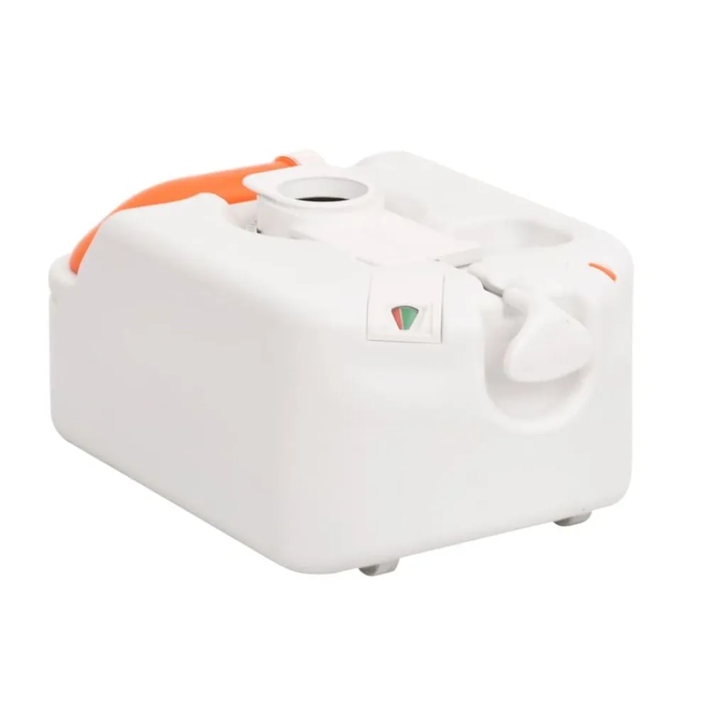 vidaXL Actividades Al Aire Libre-Inodoro de camping integrado HDPE y PP blanco 24+17 L