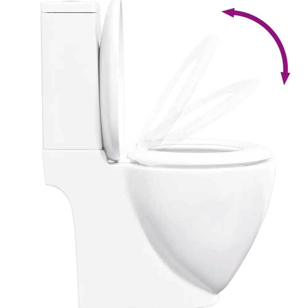 vidaXL Fontanería-Inodoro de cerámica con cisterna