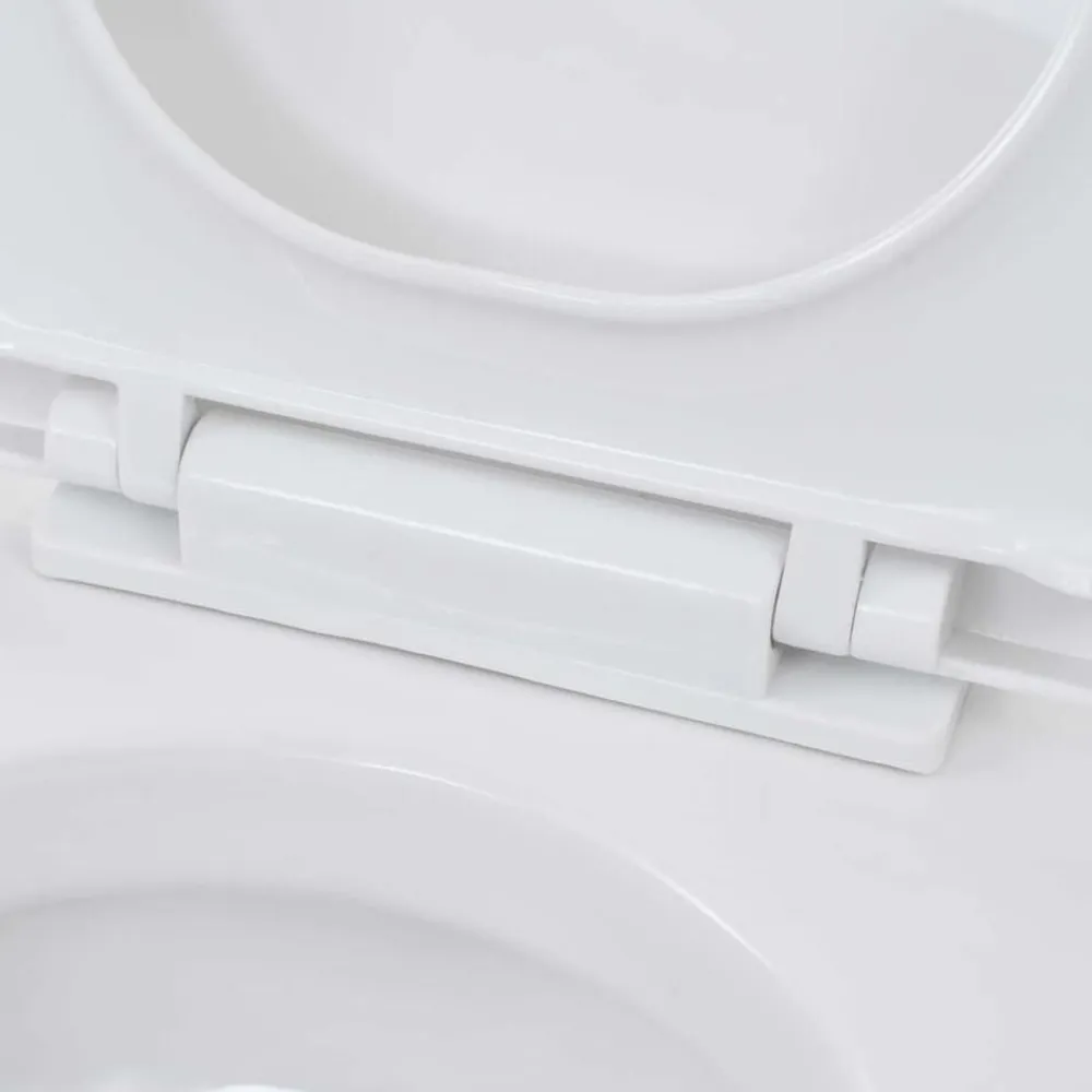vidaXL Inodoro de montaje en pared de cerámica Blanco