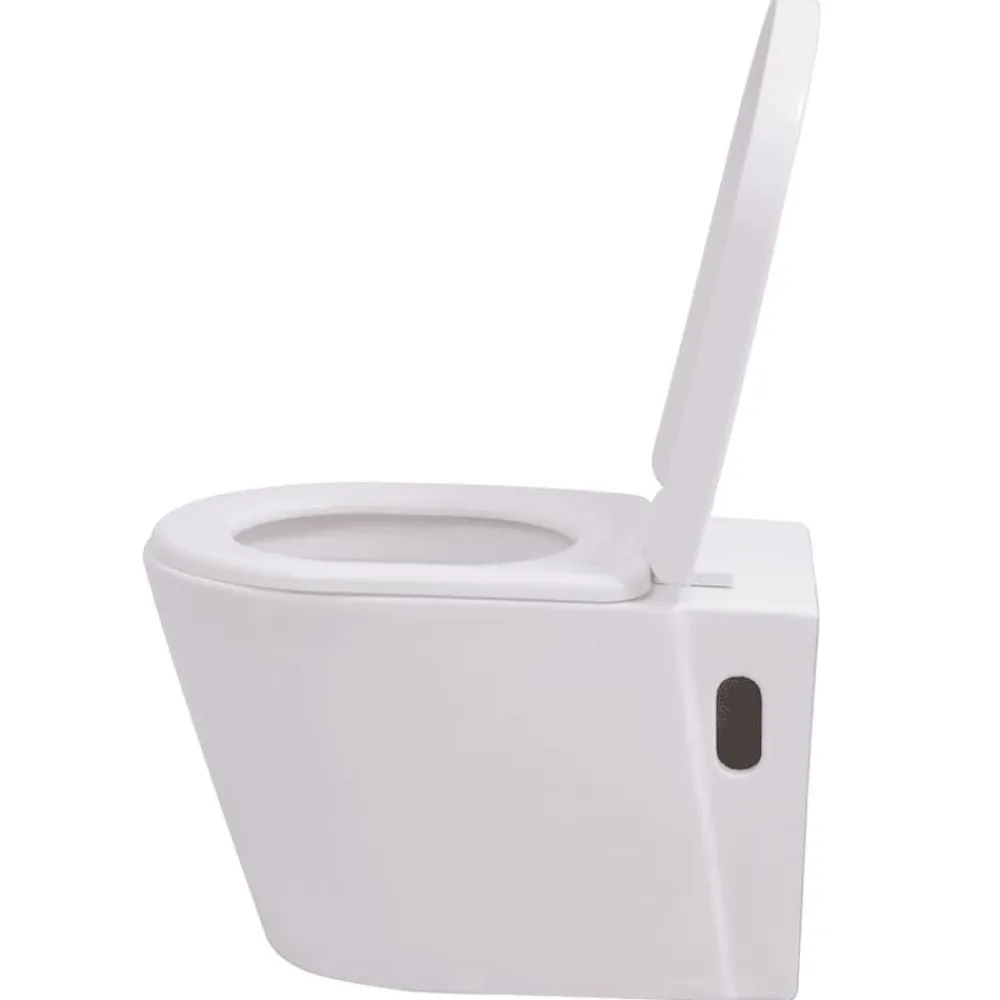 vidaXL Fontanería-Inodoro de pared con cisterna oculta cerámica