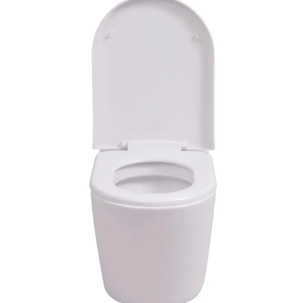 vidaXL Fontanería-Inodoro de pared con cisterna oculta cerámica