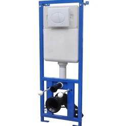 vidaXL Fontanería-Inodoro de pared con cisterna oculta cerámica