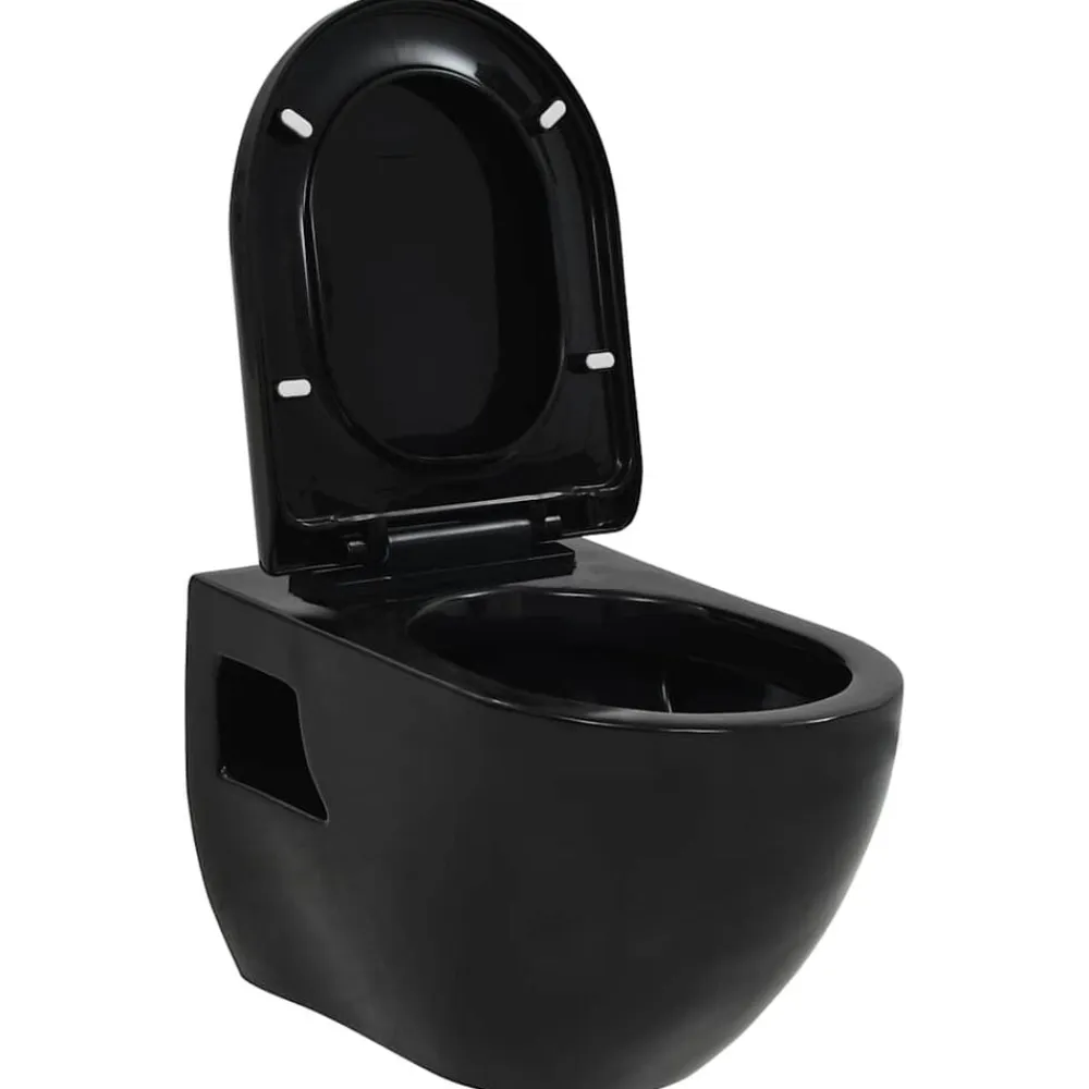 vidaXL Fontanería-Inodoro de pared de cerámica