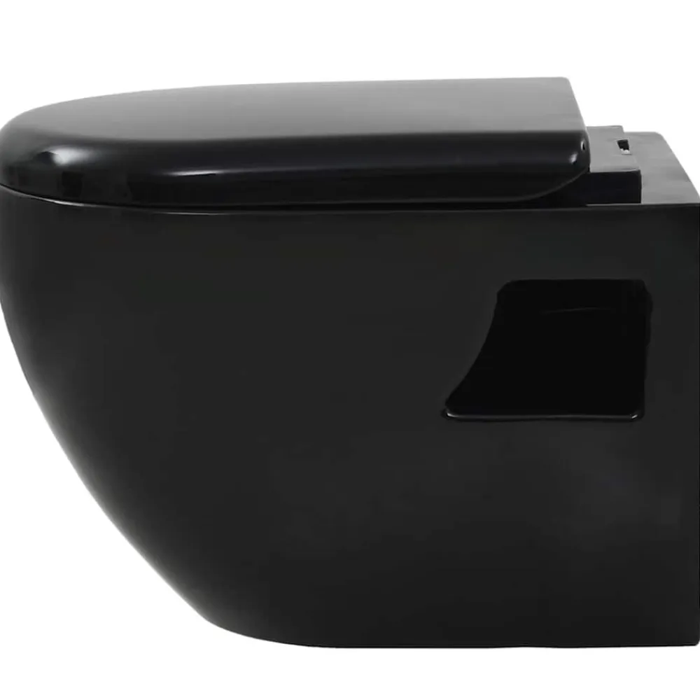 vidaXL Fontanería-Inodoro de pared de cerámica