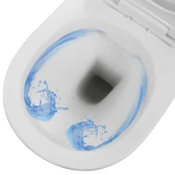 vidaXL Fontanería-Inodoro de pared sin bordes de cerámica