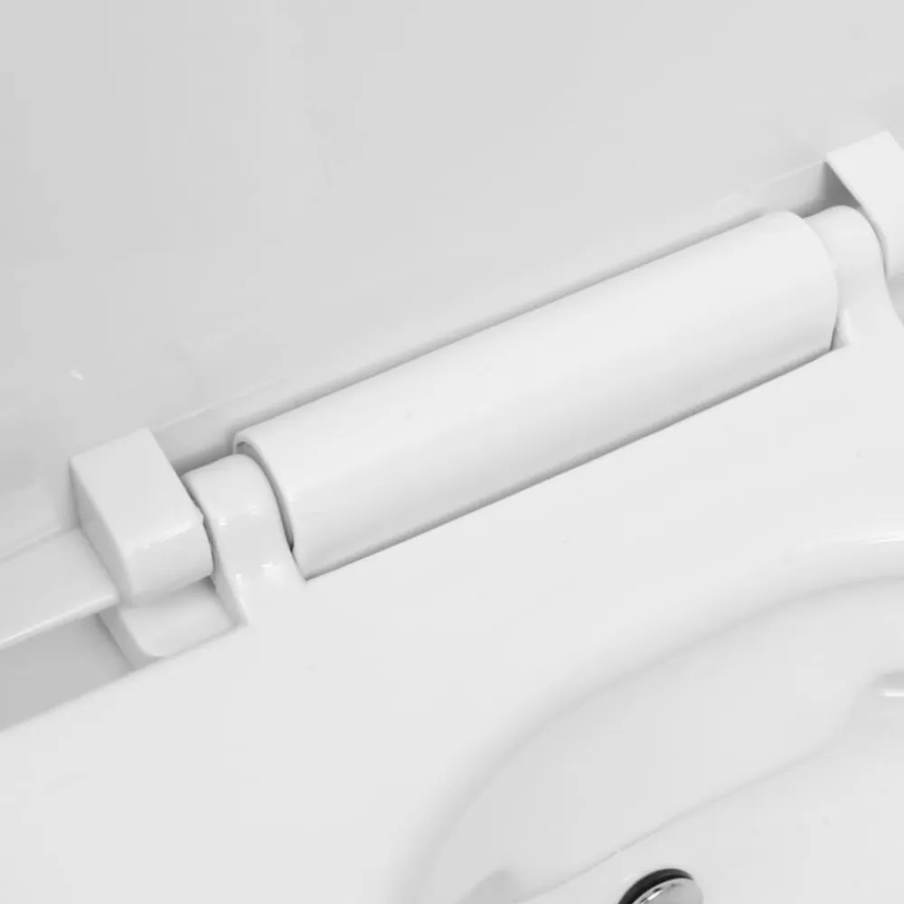 vidaXL Inodoro de pared sin bordes con función de bidé cerámica Blanco Best