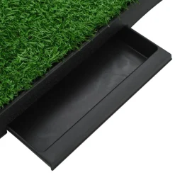 vidaXL Inodoro mascotas con bandeja césped artificial verde 63x50x7 cm Discount