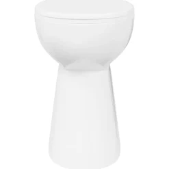 vidaXL Fontanería-Inodoro sin borde, 7 cm altura extra, cierre suave, cerámica blanca