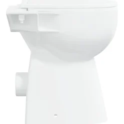 vidaXL Fontanería-Inodoro sin borde, 7 cm altura extra, cierre suave, cerámica blanca