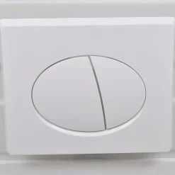 vidaXL Inodoro suspendido de pared con cisterna oculta cerámica Blanco Outlet