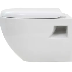 vidaXL Inodoro suspendido de pared con cisterna oculta cerámica Blanco Outlet
