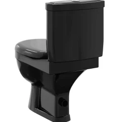 vidaXL Inodoro WC con cisterna Negro Best