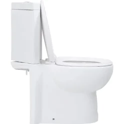 vidaXL Fontanería-Inodoro WC de esquina cerámica