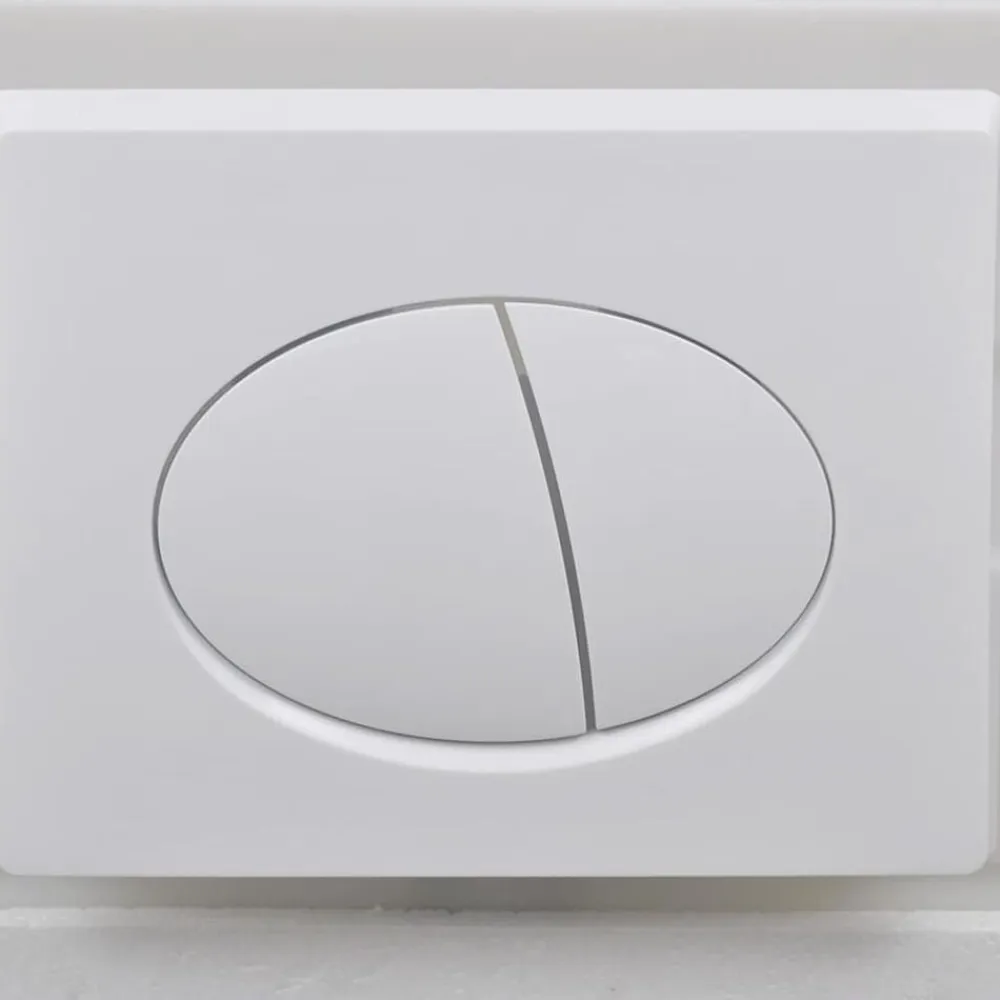 vidaXL Fontanería-Inodoro WC de pared sin bordes cisterna oculta cerámica