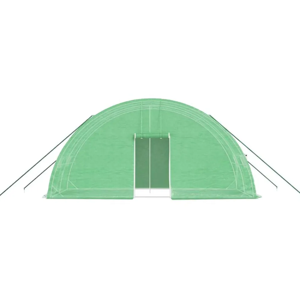 vidaXL Invernadero con estructura de acero 12 m² 6x2x2,85 m Verde Discount