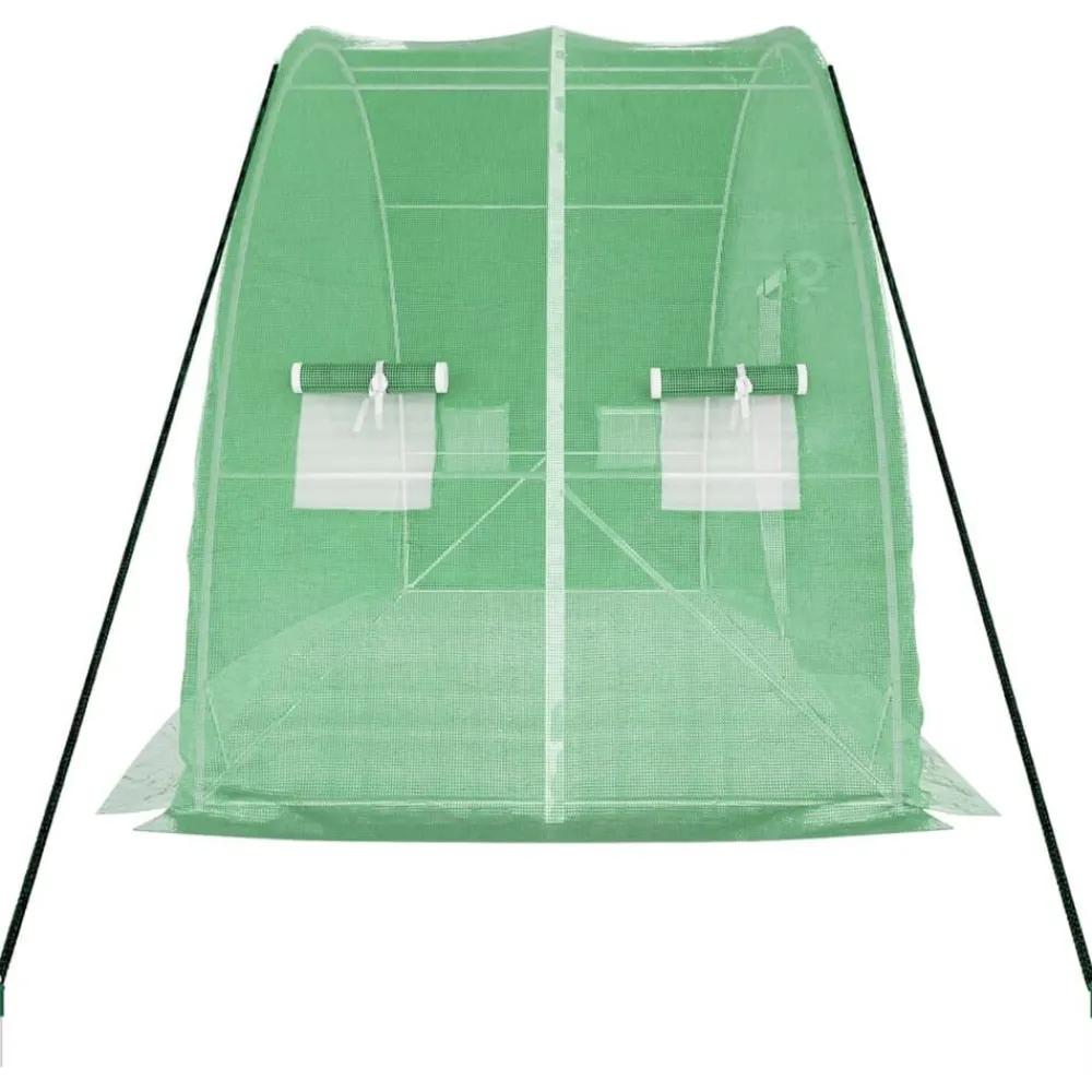 vidaXL Invernadero con estructura de acero 12 m² 6x2x2,85 m Verde Discount
