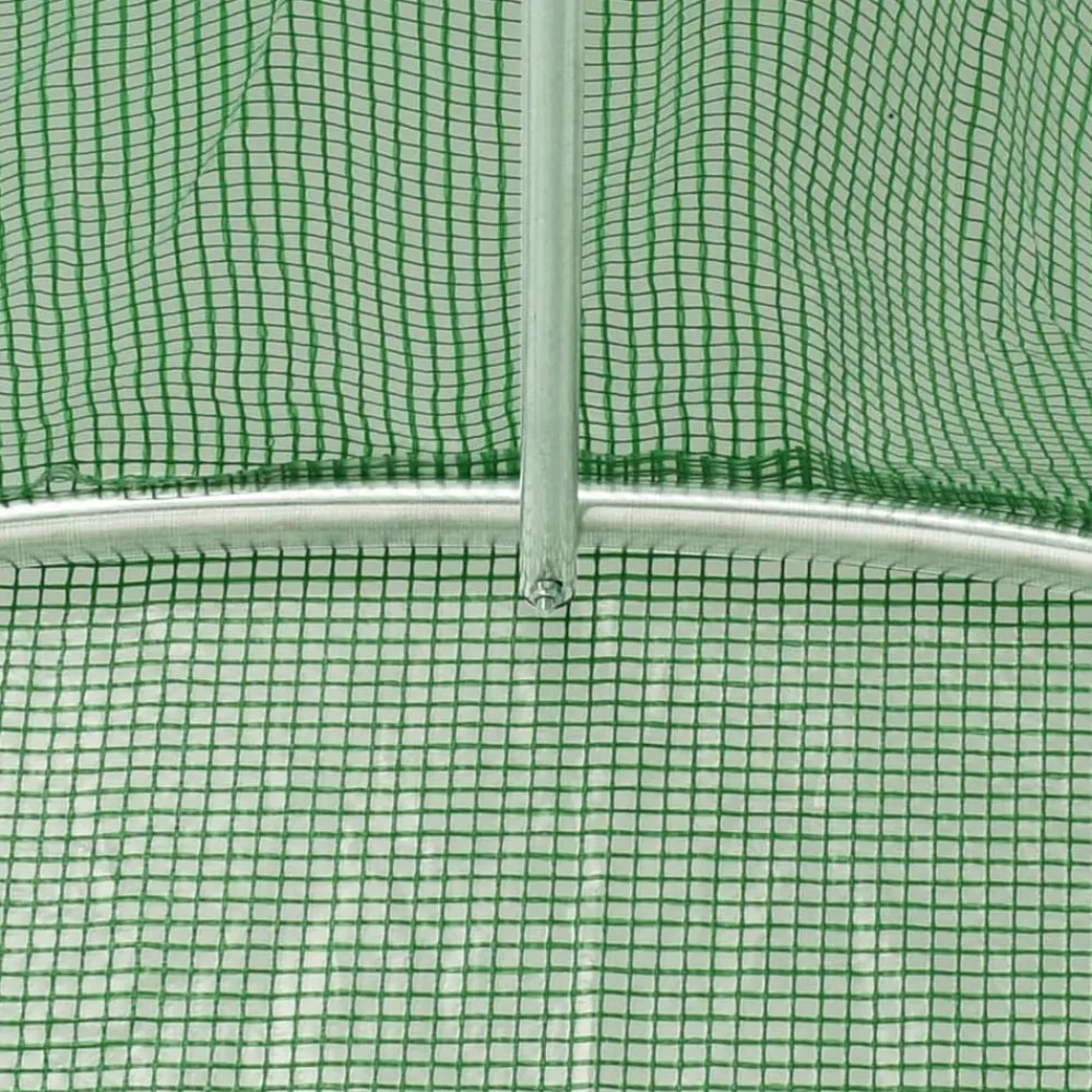 vidaXL Invernadero con estructura de acero 12 m² 6x2x2,85 m Verde Discount