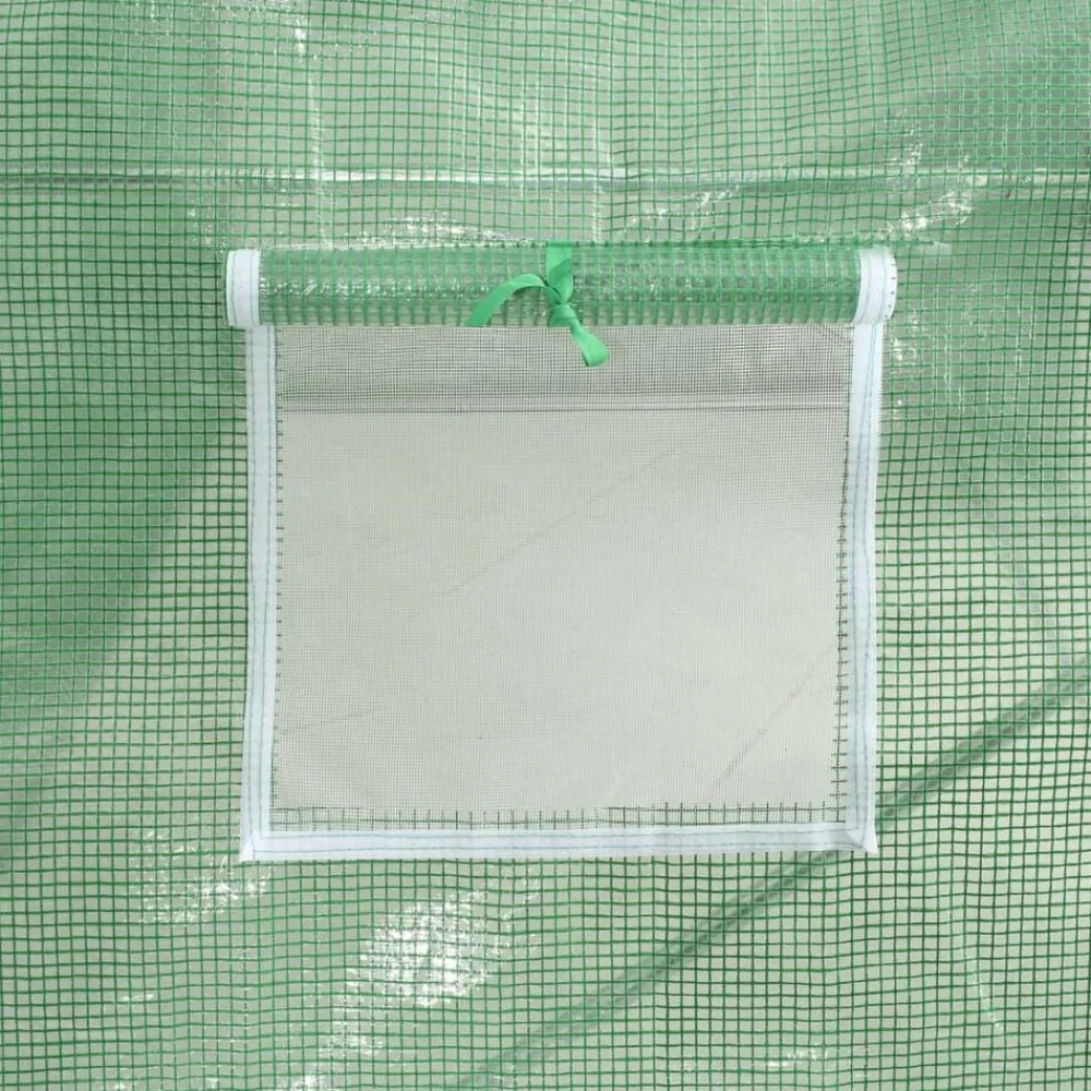 vidaXL Invernadero con estructura de acero 12 m² 6x2x2,85 m Verde Discount