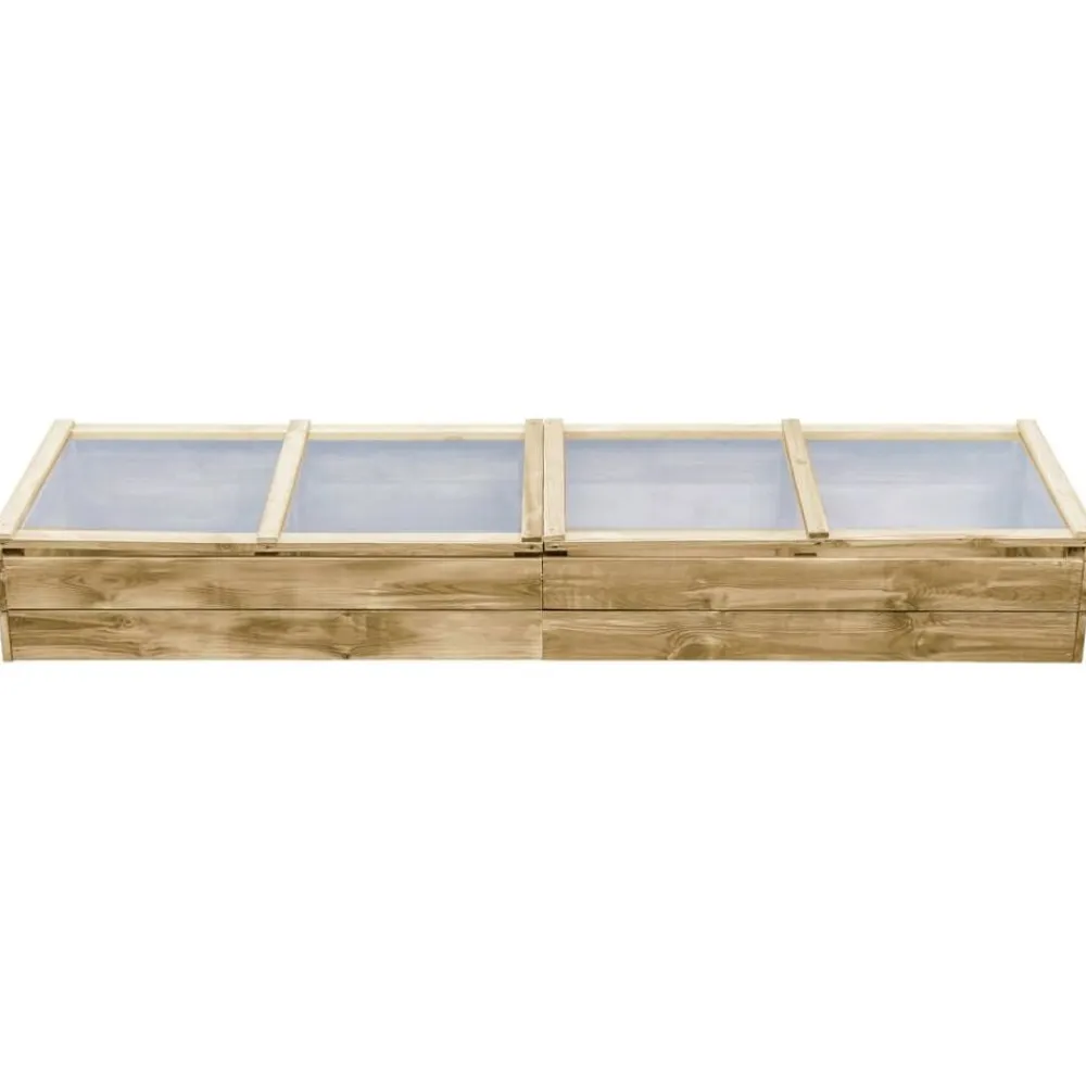 vidaXL Jardín-Invernadero de madera de pino impregnada 200x50x35 cm