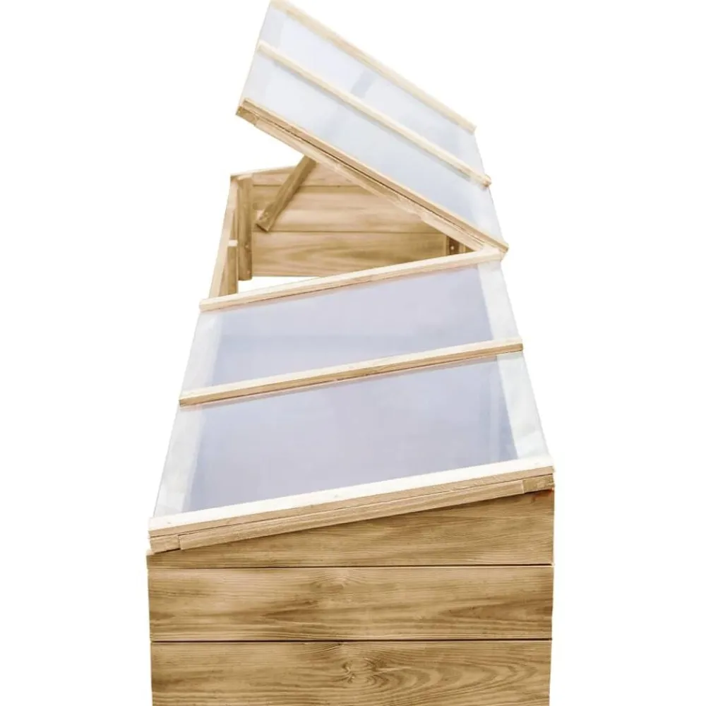 vidaXL Jardín-Invernadero de madera de pino impregnada 200x50x35 cm