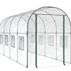 vidaXL Jardín-Invernadero PVC acero pintado polvo transparente 160x400x190cm