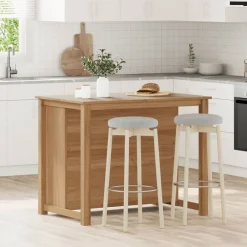 vidaXL Carros E Islas-Isla de cocina PANAMA madera maciza pino 112x77x90 cm