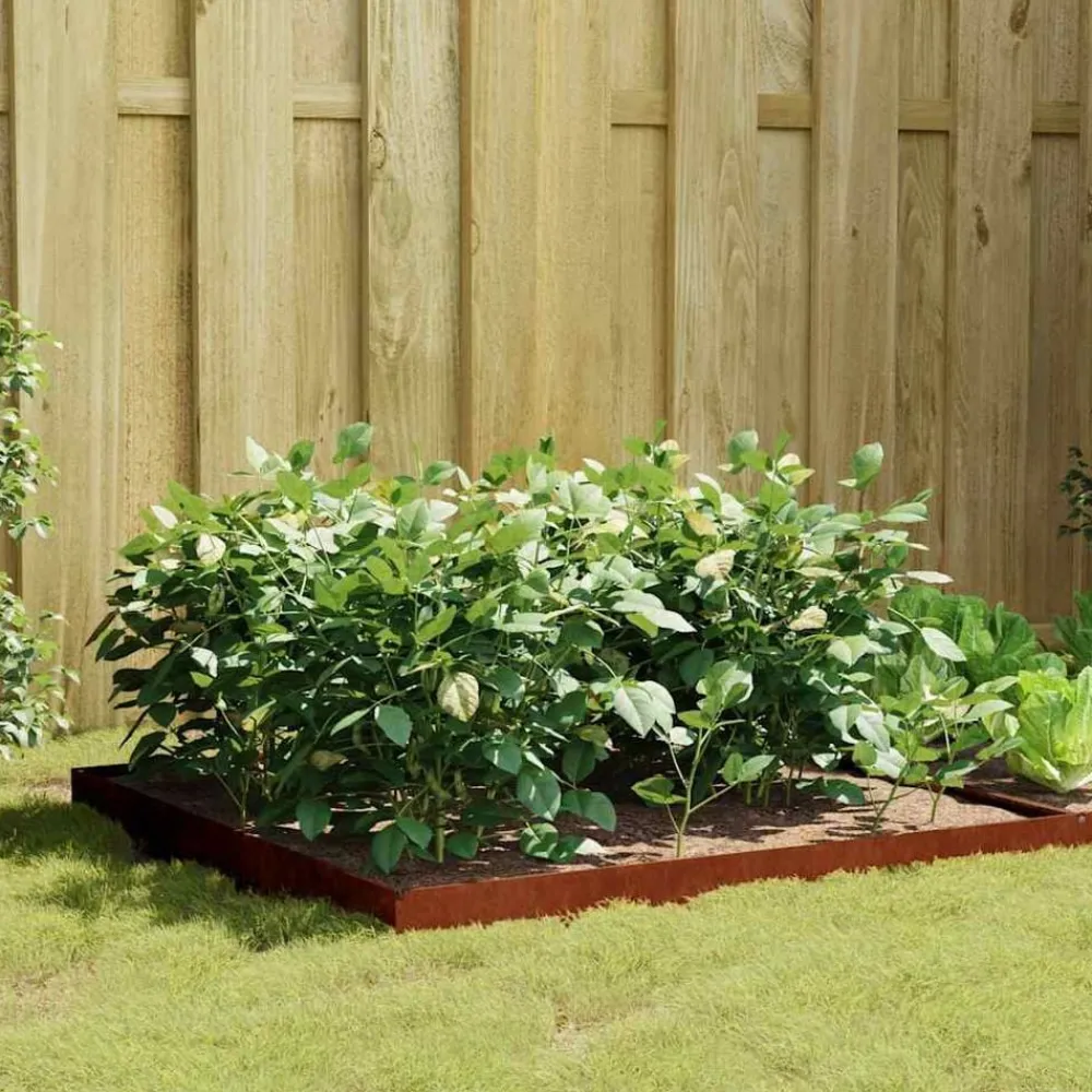 vidaXL Jardinera acero corten 100x100x18,5 cm Acero oxidado/Marrón New