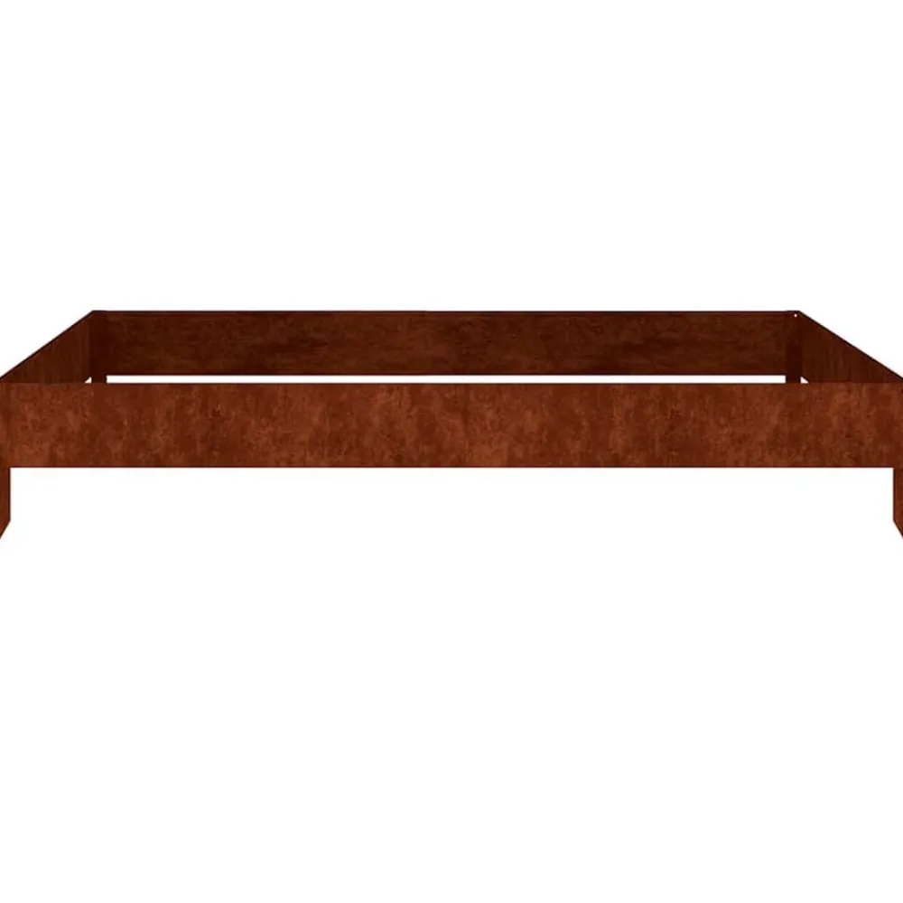 vidaXL Jardinera acero corten 100x100x18,5 cm Acero oxidado/Marrón New