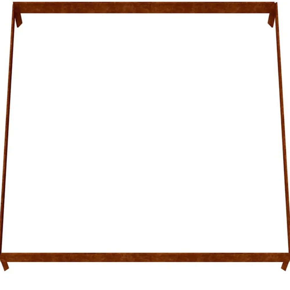 vidaXL Jardinera acero corten 100x100x18,5 cm Acero oxidado/Marrón New