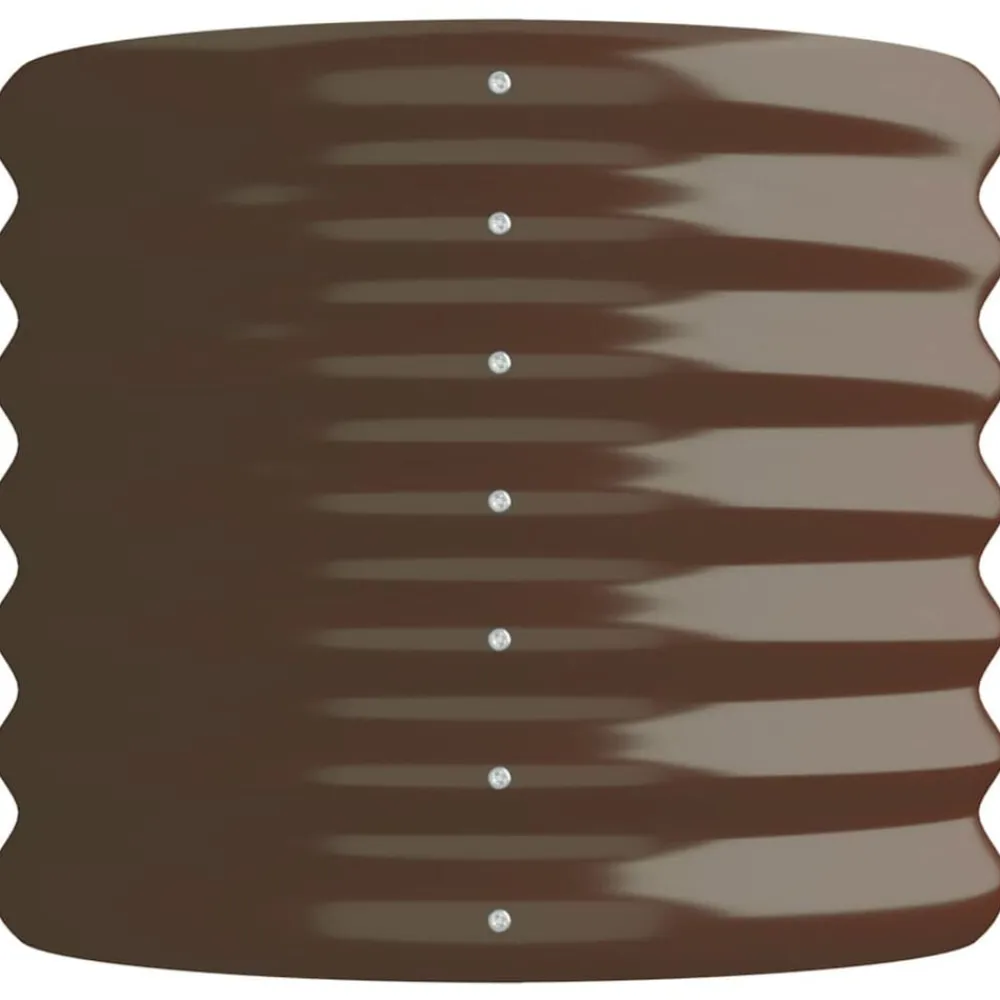 vidaXL Jardín-Jardinera acero galvanizado marrón 114x40x36 cm